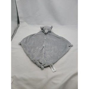 Angel Dear Plush Elephant Closed Eyes Gray Baby Security Blanket Lovey 12" X 12"
